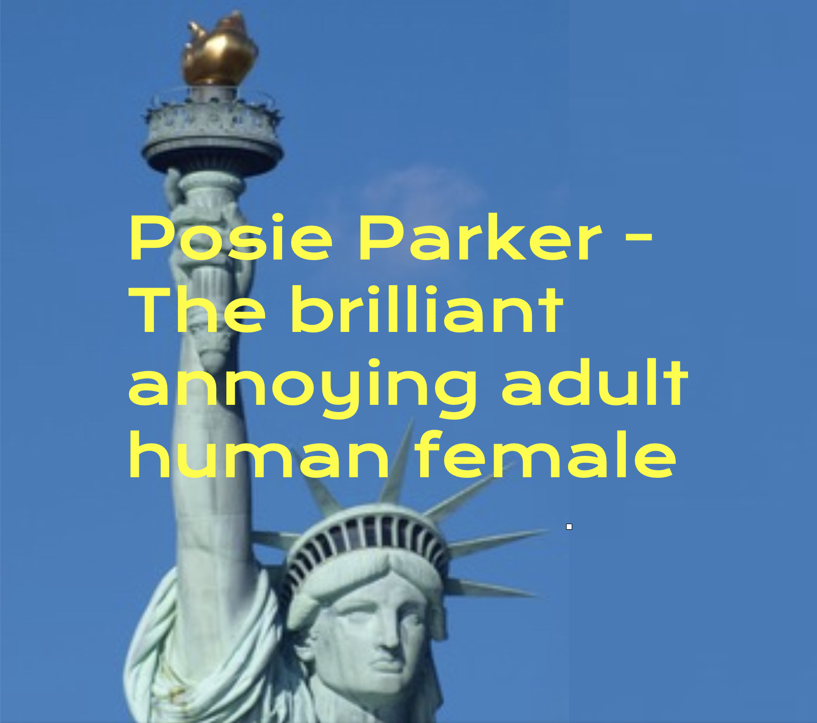 Posie Parker – the brilliant annoying adult human female