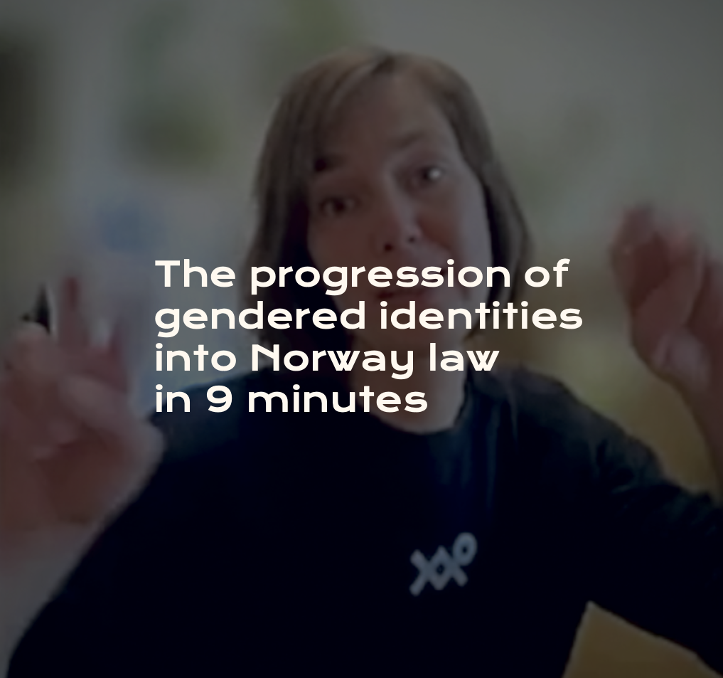 The progression of gendered identities into Norway law in 9 minutes